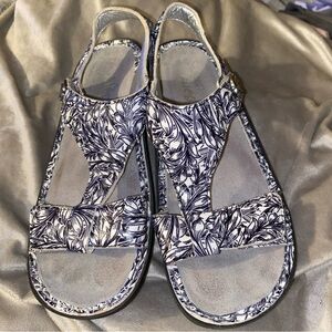 Alegria Pg Lite Sandals Ken -769W 38 Boho Retro Comfy Casual Dress Black White